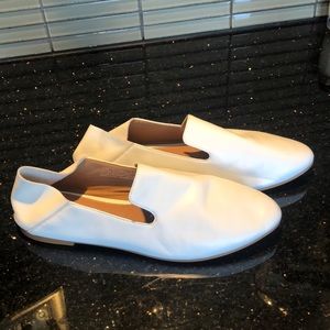 White Halogen fold back mule loafers